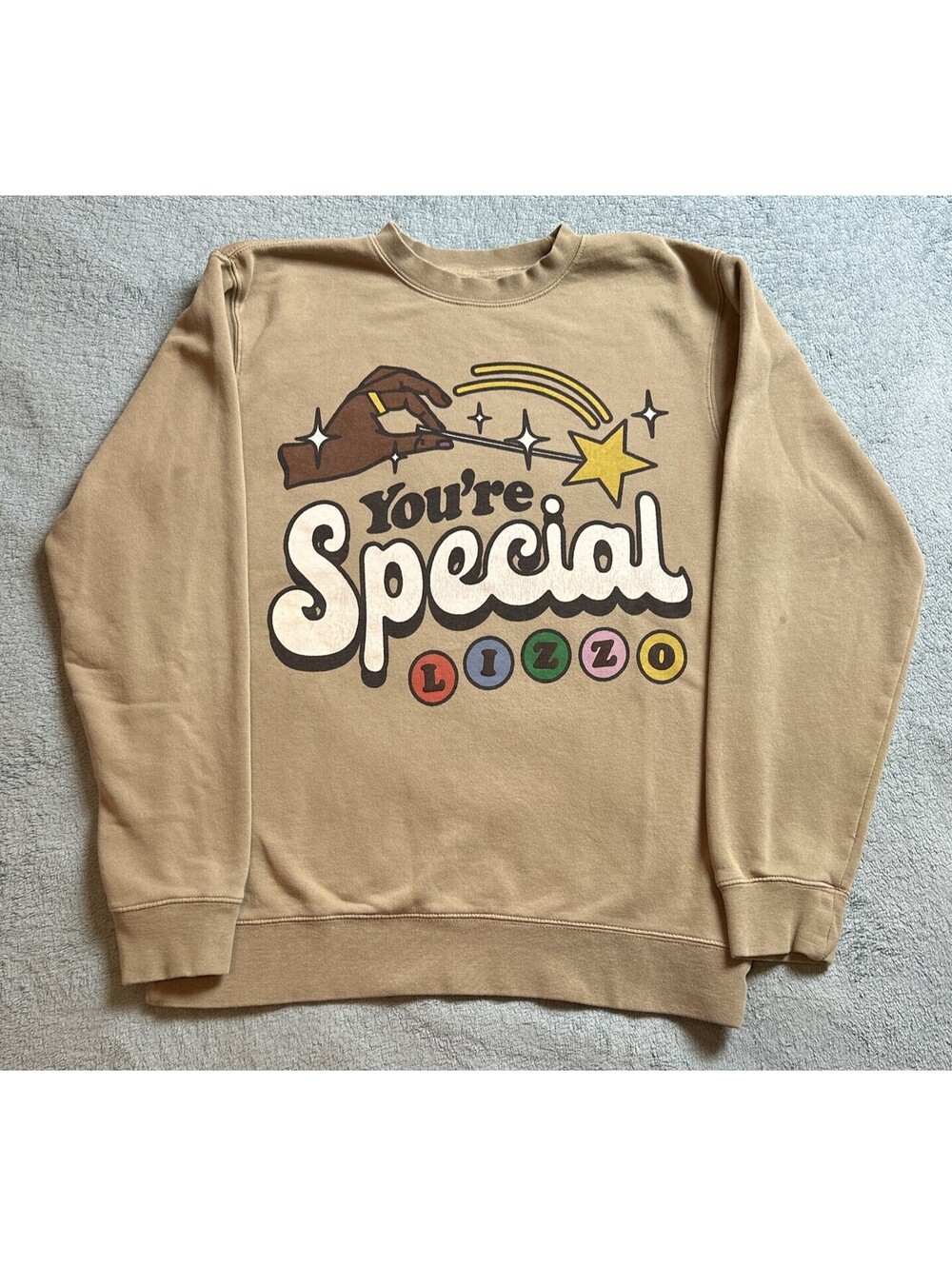 Lizzo Size Small Sweatshirt You’re Special Light Army Green Music Hip Hop